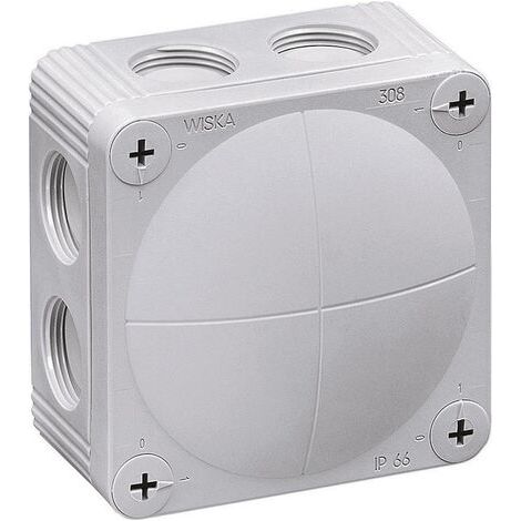 Boîte de dérivation Wiska 10060400 (L x l x H) 85 x 85 x 51 mm gris clair (RAL 7035) IP66 X99450 (1/5)