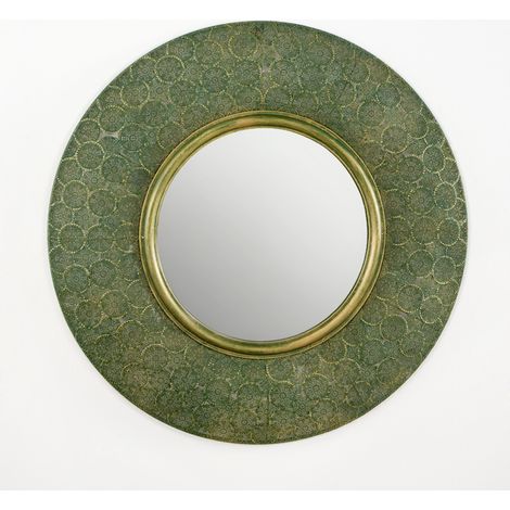 Spiegel 86X5X86 Metall Gold/Dunkelgrün (1/5)