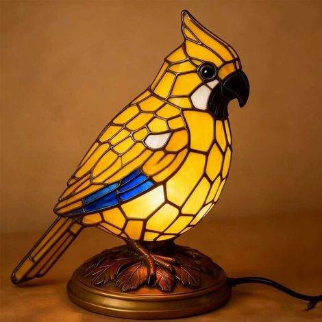 Lampe De Table En Résine Forme D Oiseau - Lampe De Chevet Décorative - Style Vintage - Pour Bureau Chambre Salon - 1 Pièce (1/5)