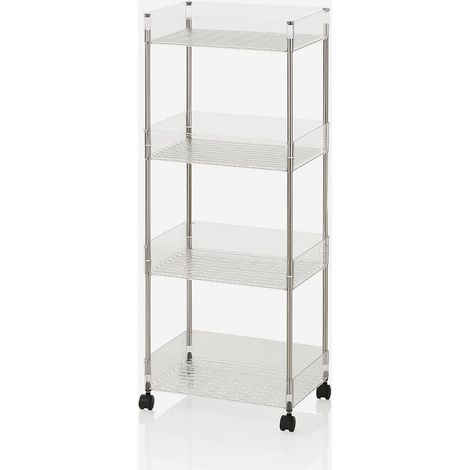 Carrello slim salvaspazio con ruote e 4 ripiani Raul (1/5)