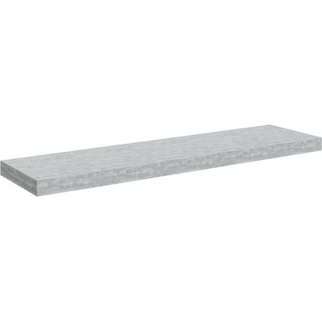vidaXL Estante flotante de pared gris hormigón MDF 90x23,5x3,8 cm (1/2)