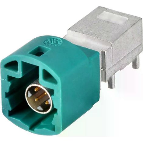 Connecteur LVDS HSD 4 broches Eightwood Fakra, prise coudée femelle, montage sur circuit imprimé, adaptateur pour caméra de voiture, écran et radio satellite - JXLGV (1/5)