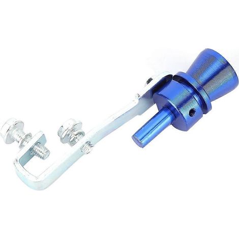 Sifflet turbo pour voiture, embout d'échappement bleu, silencieux de tuyau d'échappement, sifflet de gorge, accessoire auto performance sonore.