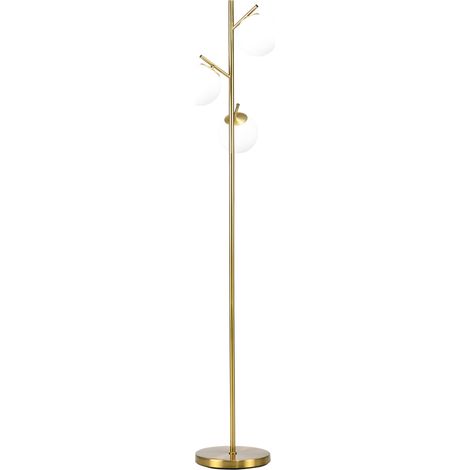 Lampadaire globe design TRISTAN métal doré (1/5)