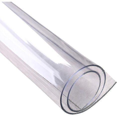 Nappe transparente imperméable en PVC, protège-table ou tapis de bureau (1/5)
