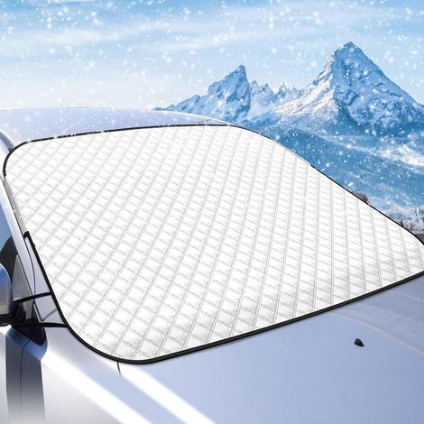 145 x 110 cm Pare Soleil Voiture Pare Brise Avant, Protection Parfaite de l'intérieur de la Voiture Contre Les Rayons UV et la Chaleur, Pliable (1/5)