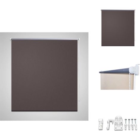 Verdunkelungsrollo 160 x 230 cm braun - Verdunkelung Rollo - Fensterrollo - Raffstore - Braun - Polyester (1/4)