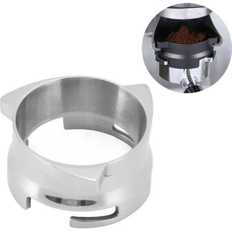 Entonnoir doseur à café en acier inoxydable, fixation solide, installation facile, entonnoir doseur rotatif de 54 mm pour café (1/5)