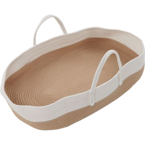 1 Nacelle de transport pour bébé, pliable et portable, en corde de coton écologique, dimensions 70x40x18 cm, usage extérieur (1/5)