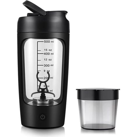 Shaker Électrique pour Protéines Portable 1200 MAh Rechargeable avec Mélangeur Automatique et Agitation Automatique Noir (1/5)