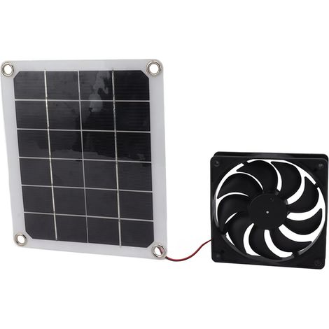 Ventilateur d'extraction solaire étanche de 10 W pour grenier, niche pour animaux, camping-car ou serre.