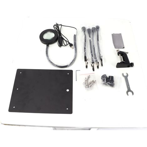 Stazione di saldatura magnetica – Lente d'ingrandimento HD 6X, intensità variabile, supporto per PCB (1/2)