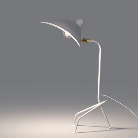 Lámpara De Mesa De Diseño "MEL SMALL" - E27 - Blanco