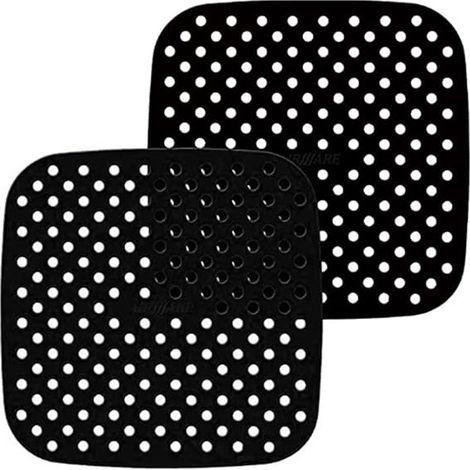 2 pcs Tapis pour friteuse en silicone pour friteuse à air réutilisable et antiadhésif Accessoires pour friteuse à air (1/5)