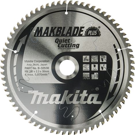 MAKITA B-32530 MAKBLADE PLUS for wood 260mm x 30mm x 70T