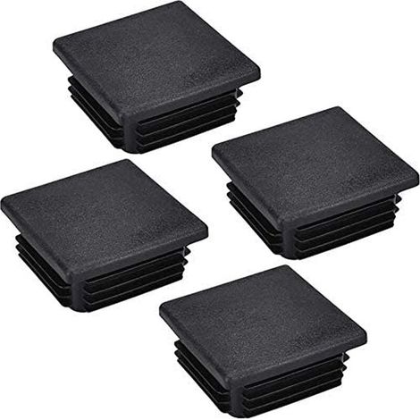 20 pcs Bouchon pour Pied de Chaisse,Bouchon pour Tuyau Carré, Capuchon pour Poteau Carré en Plastique pour Pieds de Meuble Trampoline Armoire Étagère Chaise, 50 50mm (1/4)