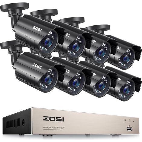 Kit de Sécurité Extérieur H.265+ 1080P Étanche IP66 Vision Nocturne Détection Personne/Véhicule DVR 5MP Lite (1/5)