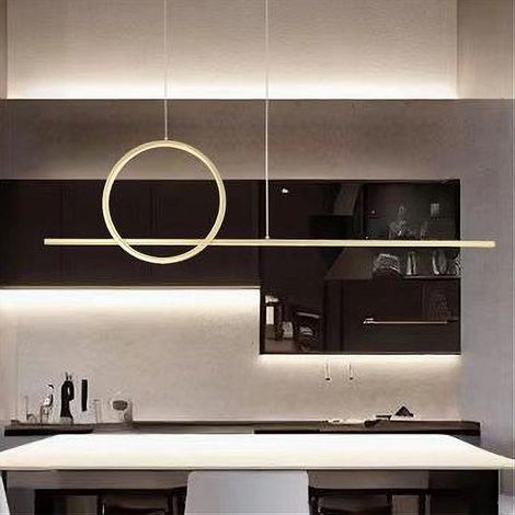 Trade Shop - Led Resumen 48w Design Cerchio Linea Oro Ip20 Cucina Luce 4000k 33573 - (1/3)