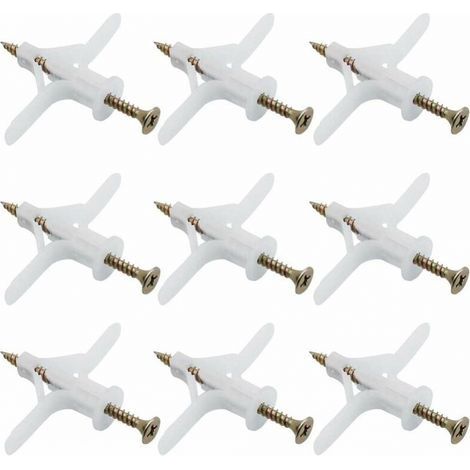 50 pièce Chevilles pour Plaque de Plâtre Ensembles Plastique Tuyau D'expansion Avion Auto Foreuse d'extension Tube Chevilles Utilisé pour la Plupart des Murs Légers Plaques de Plâtre (1/5)