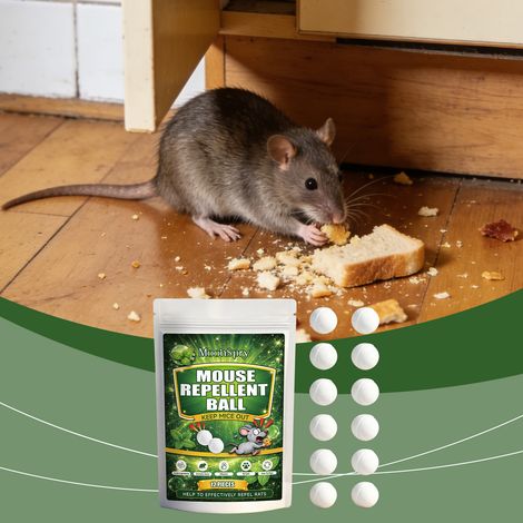 Rattenabwehrpellets, geeignet für verschiedene Anwendungsbereiche, zum Schutz von Möbeln im Alltag, nagesicher, mit frischem Duft – 12 Stück -- DE (1/5)