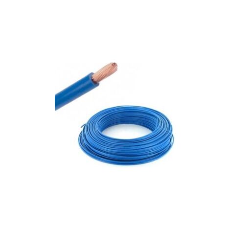 Fil souple H05VK - 1 mm2 - Bleu RAL 5015 - Couronne de 100 mètres - H05VK1bral5015 (1/2)