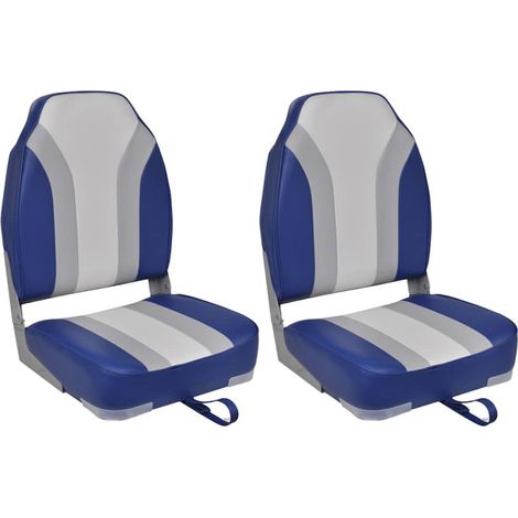 vidaXL Chaises pliables de bateau lot de 2 Haut dossier (1/5)