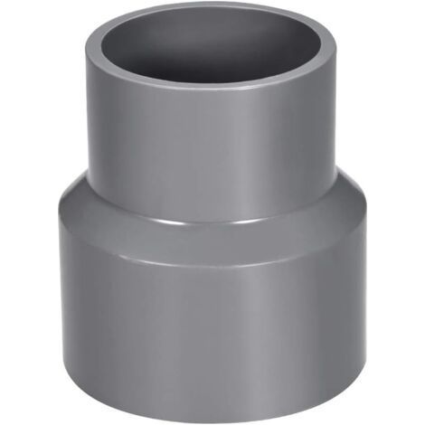 – Raccord réducteur en PVC 50 mm x 63 mm – Adaptateur tuyau gris – Résistant aux chocs – Installation facile par cimentation (1/3)