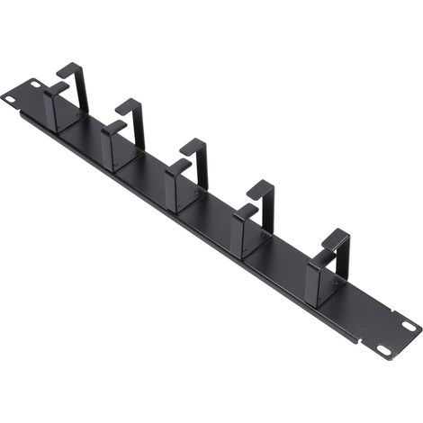 Extralink, Pannello de connessione de Cavi Nero, Pannello passacavi per armadi rack 19", Acciaio, Accessorio ideale per armadi di rete de, 5 staffe metalliche, Capacità rack 1U (1/5)