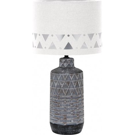 FABRILAMP 160471028  Sobremesa Ceramica Mos 1xe27 Zinc Pantalla Blanca 42,5x24x24 Cm