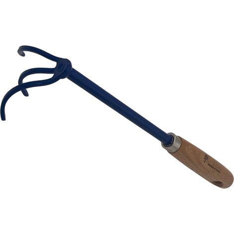 Griffe 3 dents en acier trempé, indéformable pour jardinières et potagers en hauteur. Fabrication Française (1/4)