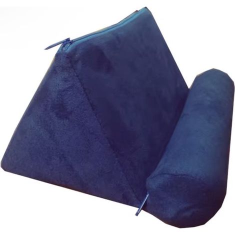 Coussin support tablette universel, support pour tablette au lit ou en voiture, coussin de genoux confortable, bleu (1/3)