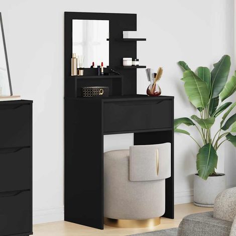 vidaXL  Bedroom Dressing Tables  with Drawer Black 80 x 39.6 x 135 cm