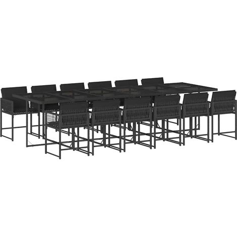 Maison Exclusive - Set comedor de jardín con cojines 13 pzas ratá (1/5)