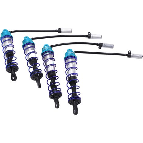 4-teiliges, verstellbares Öldruckstoßdämpfer-Set für Vorder- und Hinterachse von 1/8-Crawler-Modellen, blaue Metalloptik (1/5)