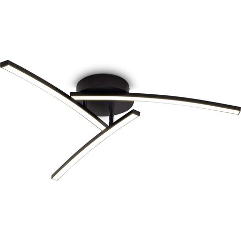 Plafonnier LED 15W I 3000K blanc chaud I noir I 1650 lumen