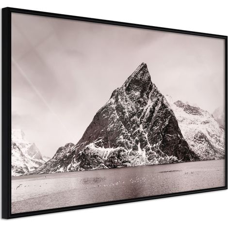 Affiche Murale Encadrée "Stark Landscape" 45 x 30 cm Noir