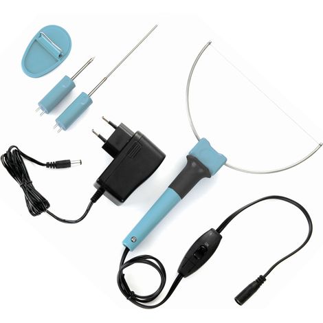 Velleman 3-in-1 Styroporschneider mit Heißdraht Heißmesser und Gravierstift inklusive 5V Adapter und Halterung 8W schnelle Aufheizung 10s ideal für Modellbau Basteln und Dekoration