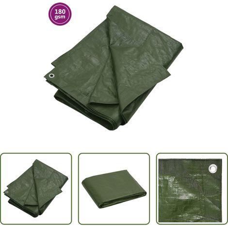 Bâche intérieure - Bâche 180 g/m² 8x12 m Vert PEHD (1/5)