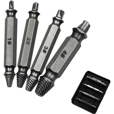 Kit d’outils pour extraire les vis endommagées – Disques bidirectionnels – Outils manuels professionnels pour un dévissage rapide et sans effort
