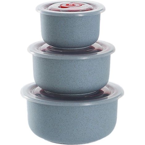 Bento-Box, Lunchbox aus Weizenstroh, umweltfreundliche Salatschüssel, blau