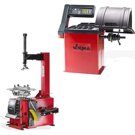 Profi Reifenmontiermaschine Reifenmontiergerät + Reifenwuchtmaschine im Set (1/5)