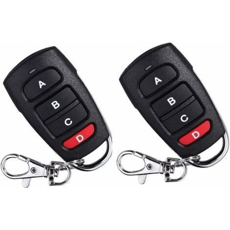 Lot de 2 télécommandes de rechange universelles pour portail électrique de garage 433 MHz (1/5)
