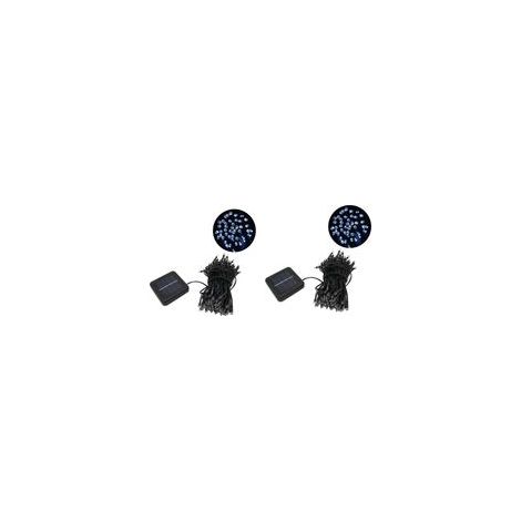 Lot De 2 Guirlandes Lumineuses Solaires À 200 Led Lumière Blanche Avec Panneau Solaire Pour Noël Mariage Anniversaire