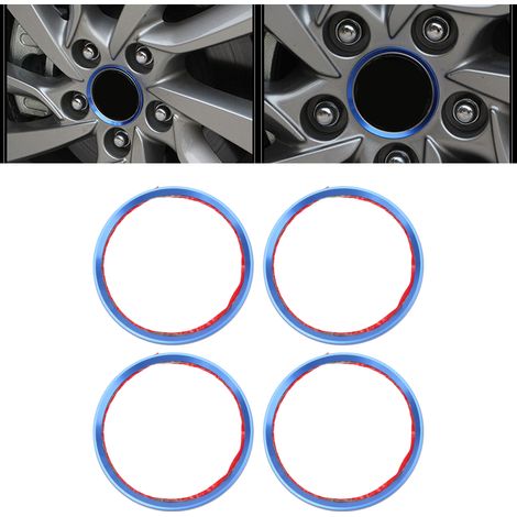 Fahrzeugmodifikation: Vierteilige dekorative Rad- und Felgenkappen, kompatibel mit allen Volkswagen Modellen, B-Qualität blau. (1/5)
