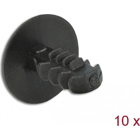 Delock Clip de abeto negro 10 piezas