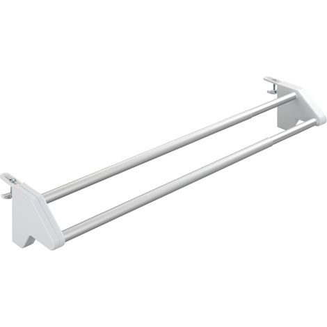 Wenko – Étendoir à linge extensible 57-104 cm – Séchoir pliable pour radiateur en aluminium – Système de fixation exclusif – Pour séchage efficace