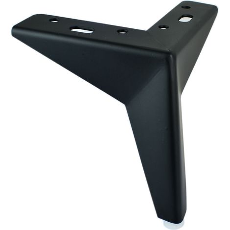 Pata de mueble para sofá cama, negro mate Hxxx, estrella resistente SL027 Pata de mueble para sofá cama, negro mate H120, estrella resistente SL027 (1/5)