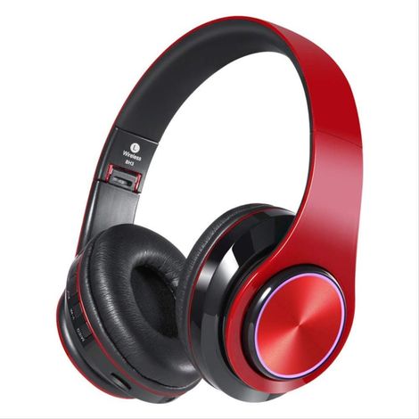 Écouteurs de sport Bluetooth sans fil lumineux, pliables, stéréo