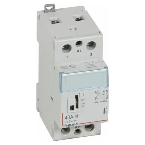 Contacteur de puissance CX³ silencieux bobine 230V - 2P 250V - 40A - contact 2F - 2 modules - LEGRAND