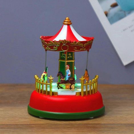 Cadeau de Noël original : un carrousel lumineux avec musique festive. (1/5)